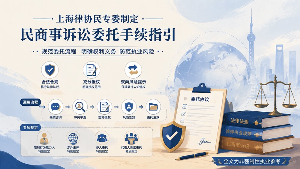 律协发布：律师办理民事诉讼案件委托手续业务操作指引（2026）