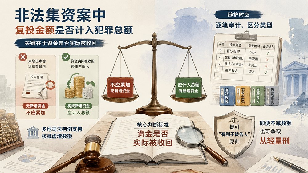 投了100万，犯罪金额变成500万？“非吸“复投金额”与“续投金额”应否计入犯罪金额?
